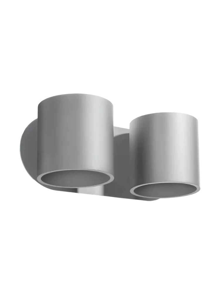 Design Wandlampe „Orbis“ 2-flammig Grau Sollux Lighting