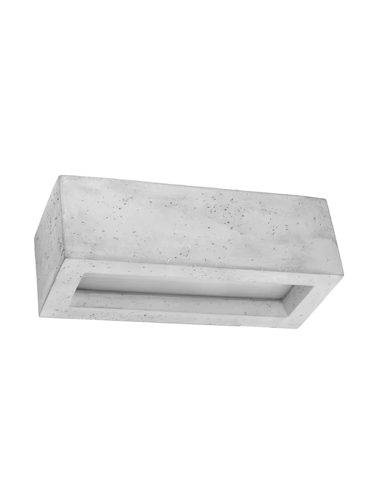 Design Keramik Wandlampe „Vega“, Länge 30 cm, Grau Sollux Lighting