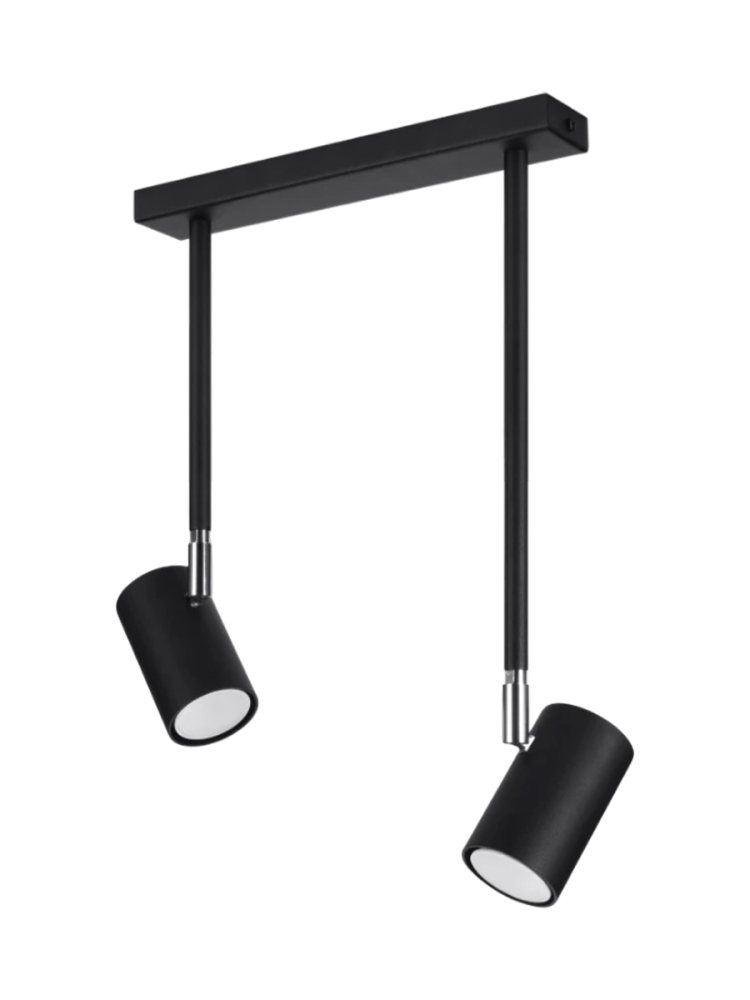 Design Deckenlampe „Norano“ 2-flammig, Schwarz Sollux Lighting