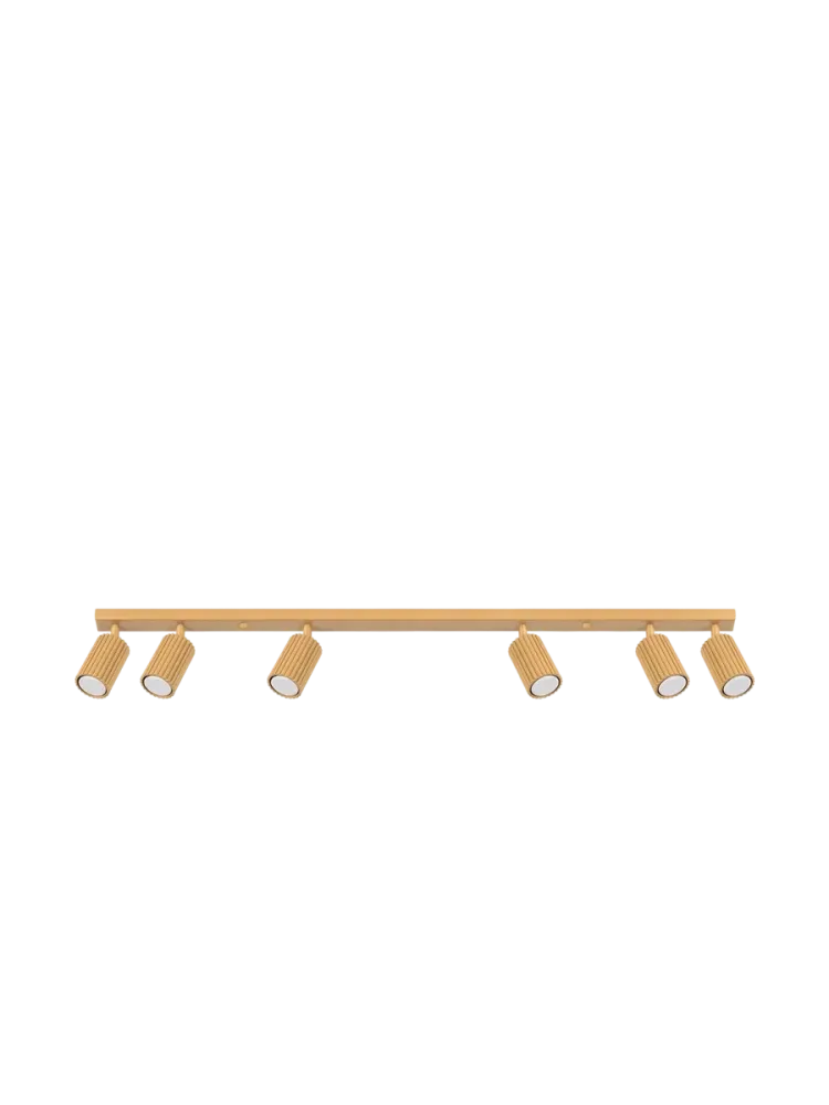 Design Deckenlampe „Karbon“ 6-Flammig (linear) Sollux Lighting