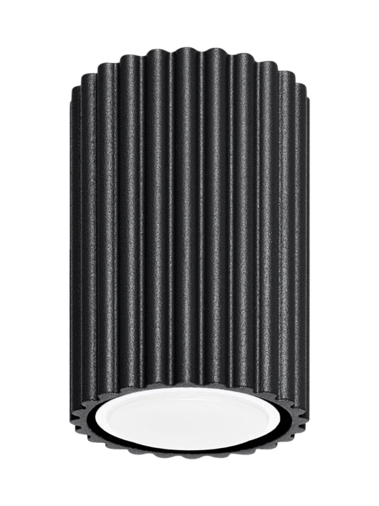 Deckenlampe Karbon SOLLUX LIGHTING, dimmbar, schwarz, für Wohn- / Esszimmer, Aluminium, Modern, Deckenlampe