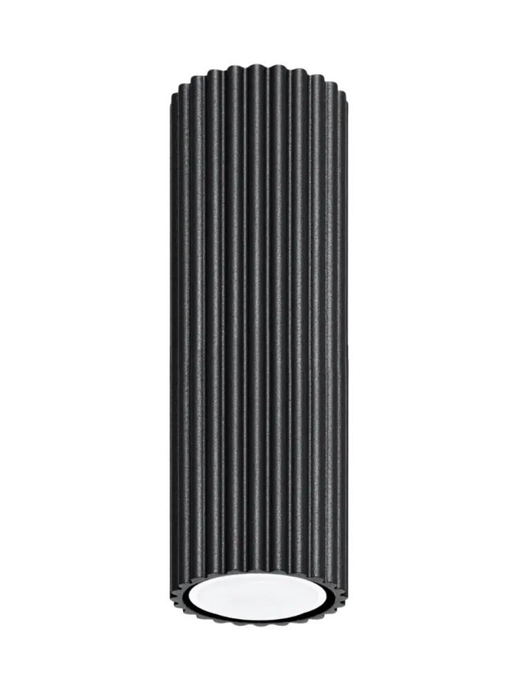 Deckenlampe Karbon SOLLUX LIGHTING, dimmbar, schwarz, für Wohn- / Esszimmer, Aluminium, Modern, Deckenlampe