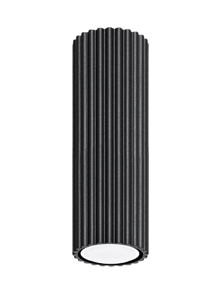 Deckenlampe Karbon SOLLUX LIGHTING, dimmbar, schwarz, für Wohn- / Esszimmer, Aluminium, Modern, Deckenlampe