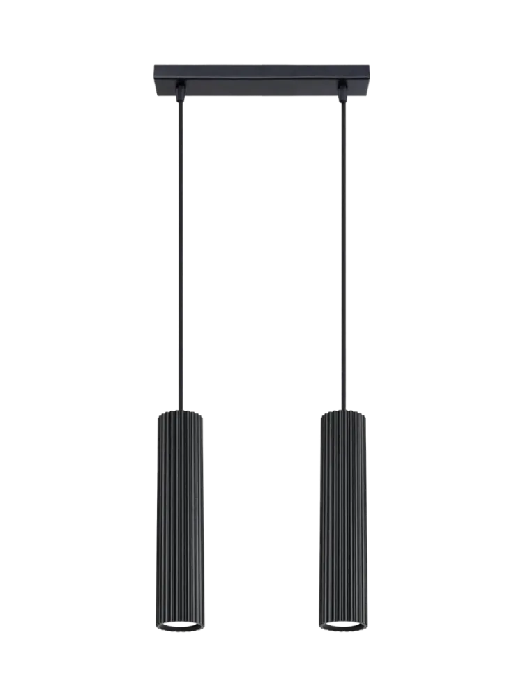 Design Pendellampe „Karbon“ 2-flammig (linear) Sollux Lighting