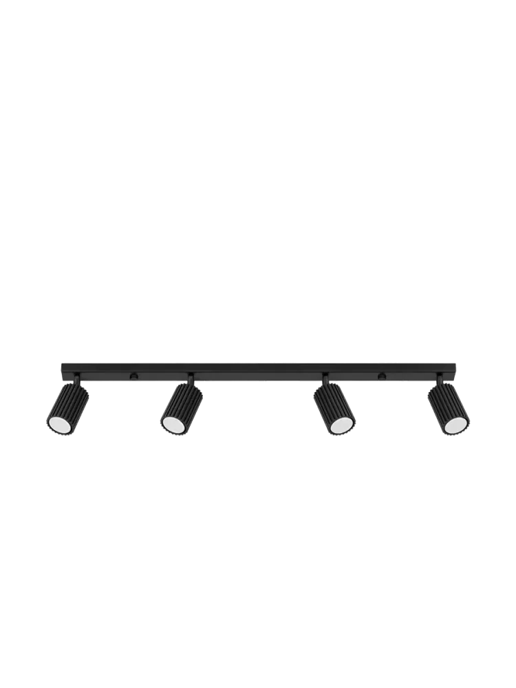 Design Deckenlampe „Karbon“ 4-flammig (linear) Sollux Lighting