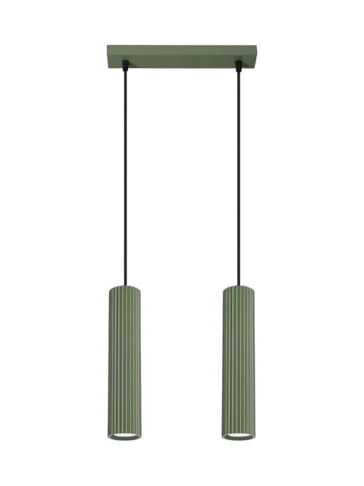 Design Pendellampe „Karbon“ 2-flammig (linear) Sollux Lighting