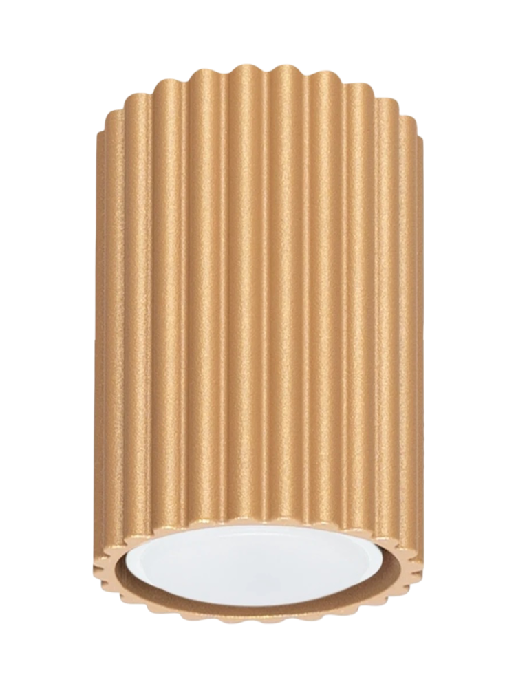 Deckenlampe Karbon SOLLUX LIGHTING, dimmbar, messing / gold, für Wohn- / Esszimmer, Aluminium, Modern, Deckenlampe