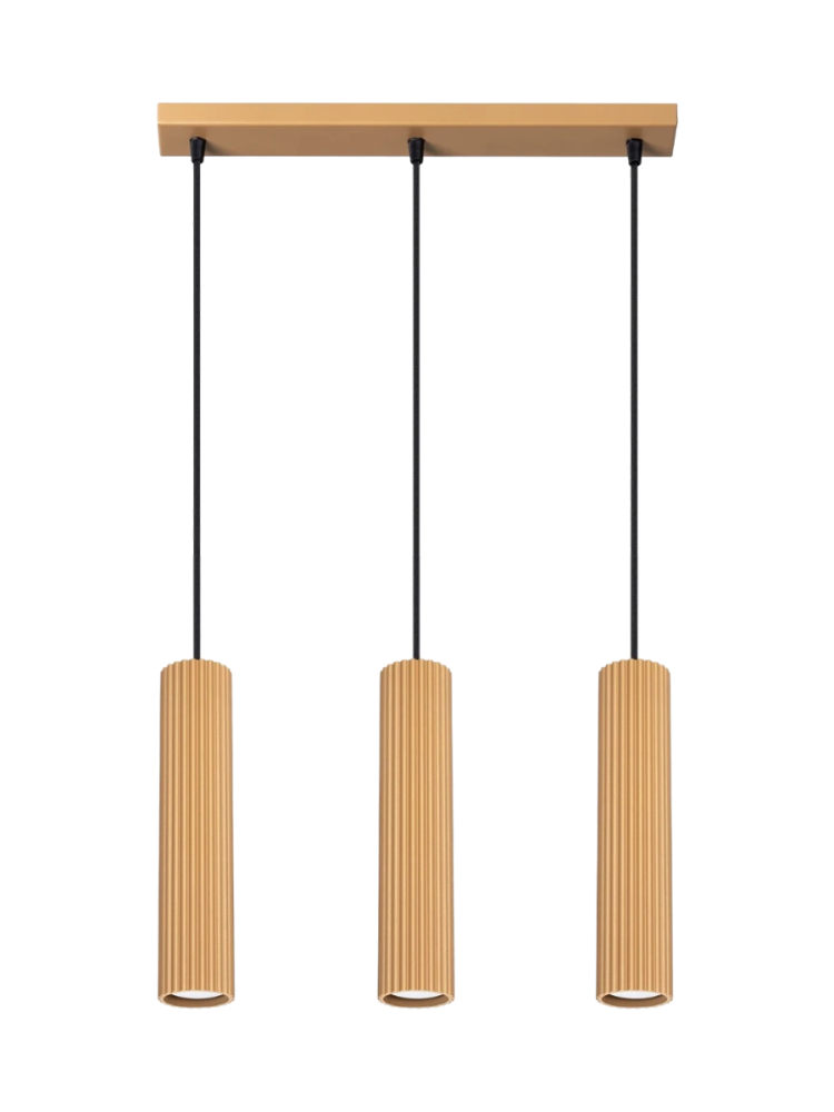 Design Pendellampe „Karbon“ 3-flammig (linear) Sollux Lighting