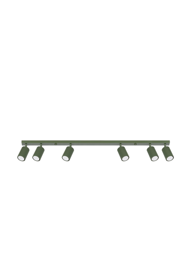 Design Deckenlampe „Karbon“ 6-Flammig (linear) Sollux Lighting