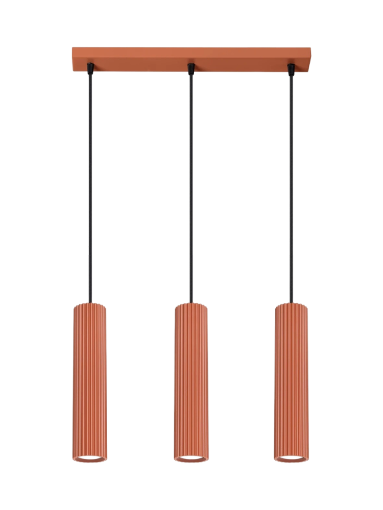 Design Pendellampe „Karbon“ 3-flammig (linear) Sollux Lighting