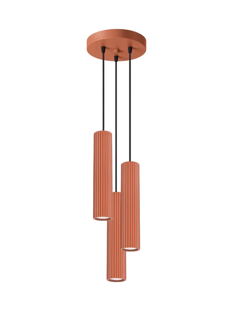 Design Pendellampe „Karbon“ 3-flammig (rund) Sollux Lighting