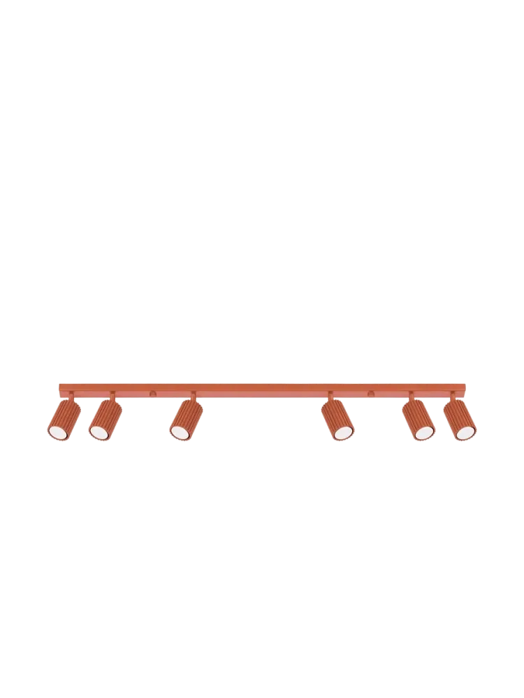 Design Deckenlampe „Karbon“ 6-Flammig (linear) Sollux Lighting