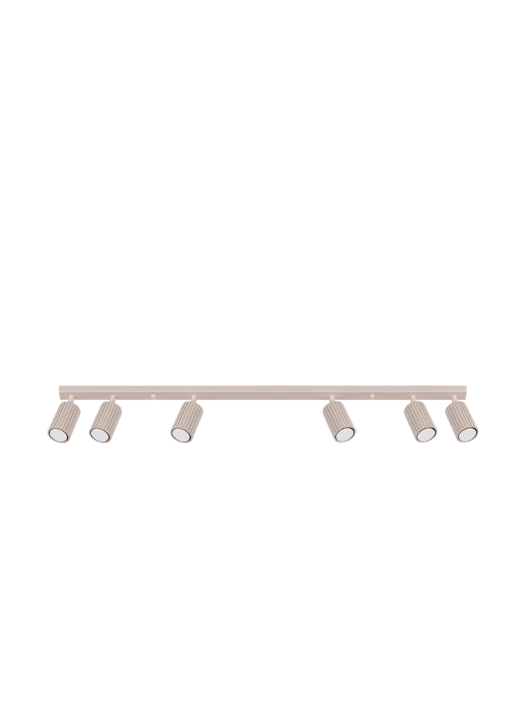 Design Deckenlampe „Karbon“ 6-Flammig (linear) Sollux Lighting