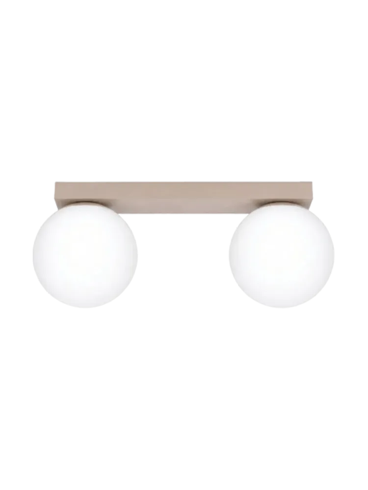 Design Deckenlampe „Yoli“ 2-flammig Taupe Sollux Lighting