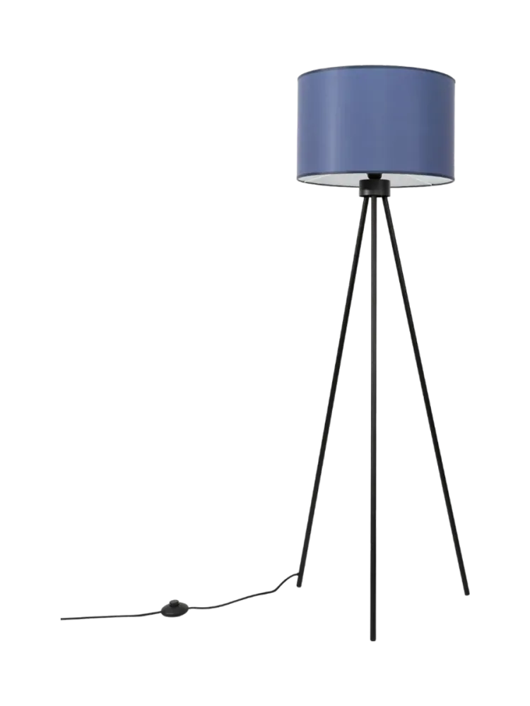 Design Stehlampe „Nevia“ Marineblau/Schwarz Sollux Lighting