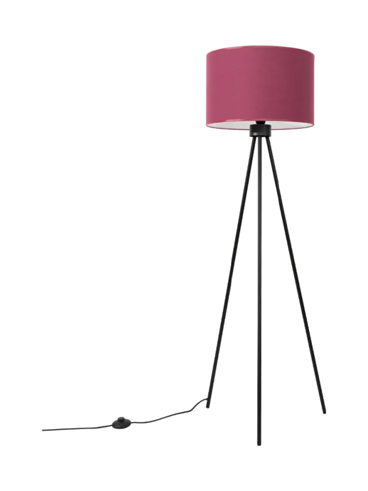 Design Stehlampe „Nevia“ Bordeauxrot/Schwarz Sollux Lighting