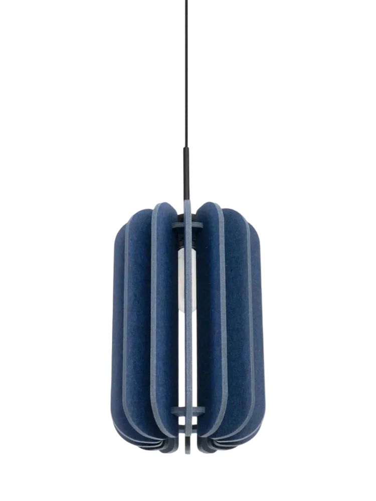 Design Pendellampe „Mula“ Marineblau/Schwarz Ø 27 cm Sollux Lighting