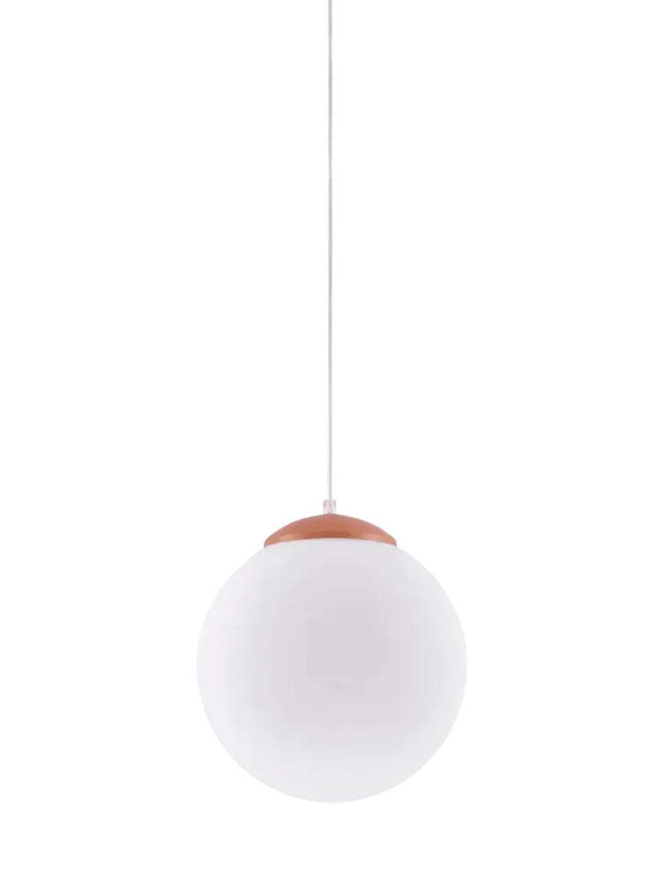 Design Pendellampe „Ugo“ Ø 30 cm Weiss / Ockerrot Sollux Lighting
