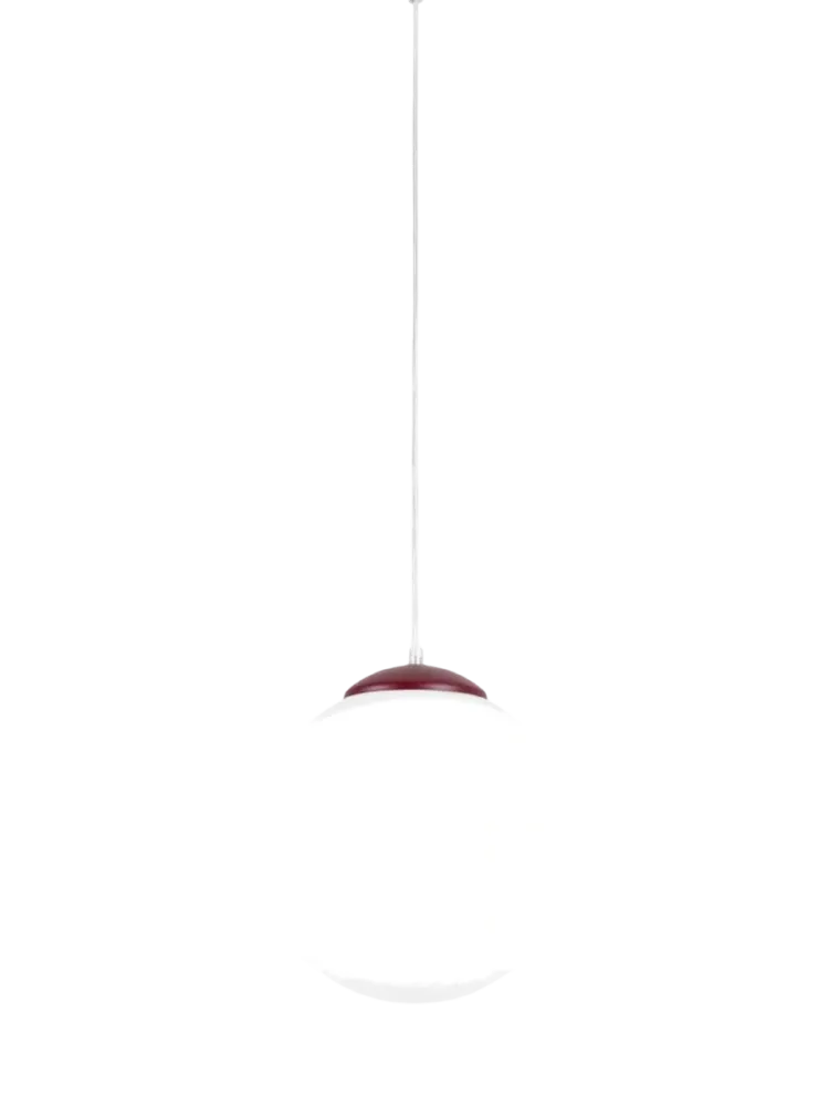 Design Pendellampe „Ugo“ Ø 30 cm Weiss / Burgundrot Sollux Lighting