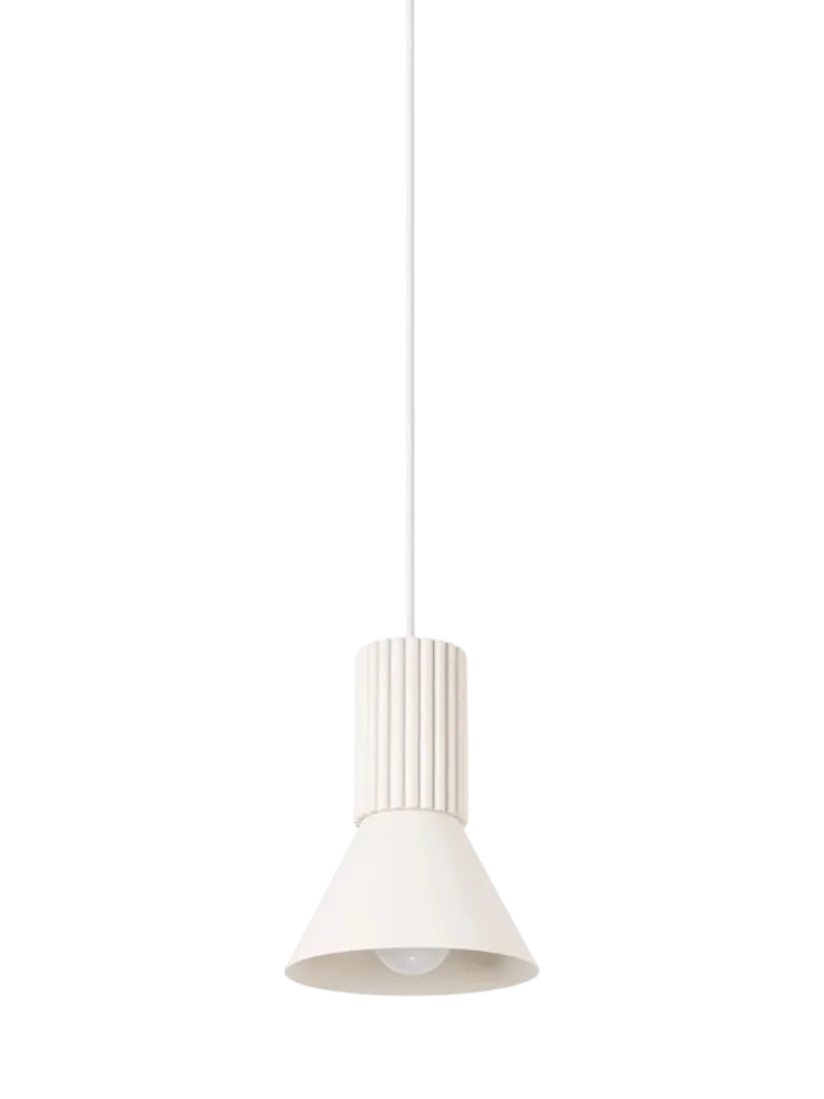 Design Pendellampe „Estria“ 1-flammig Beige Sollux Lighting