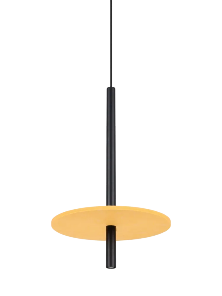 Design Pendellampe „Feltro“ 1-flammig Gelb/Schwarz Sollux Lighting