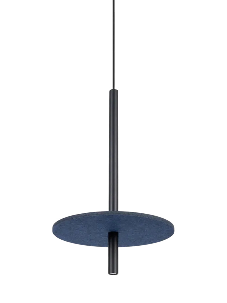 Design Pendellampe „Feltro“ 1-flammig Marineblau/Schwarz Sollux Lighting