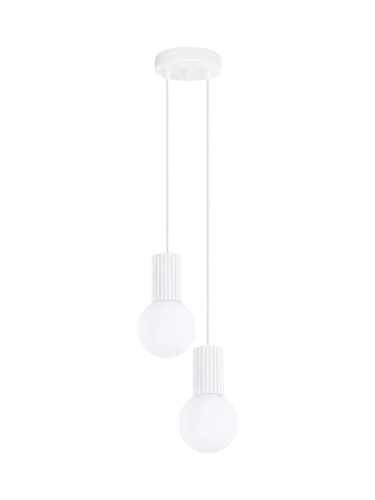Design Pendellampe „Halo“, 2-flammig Weiss Sollux Lighting