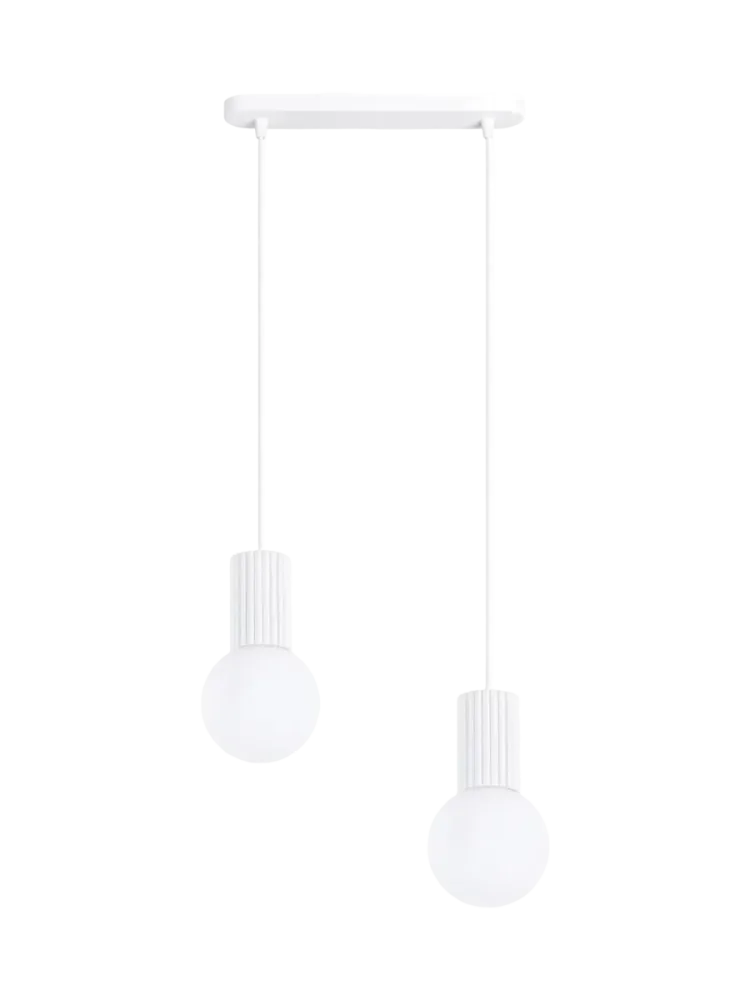Design Pendellampe „Halo II“, 2-flammig Weiss Sollux Lighting
