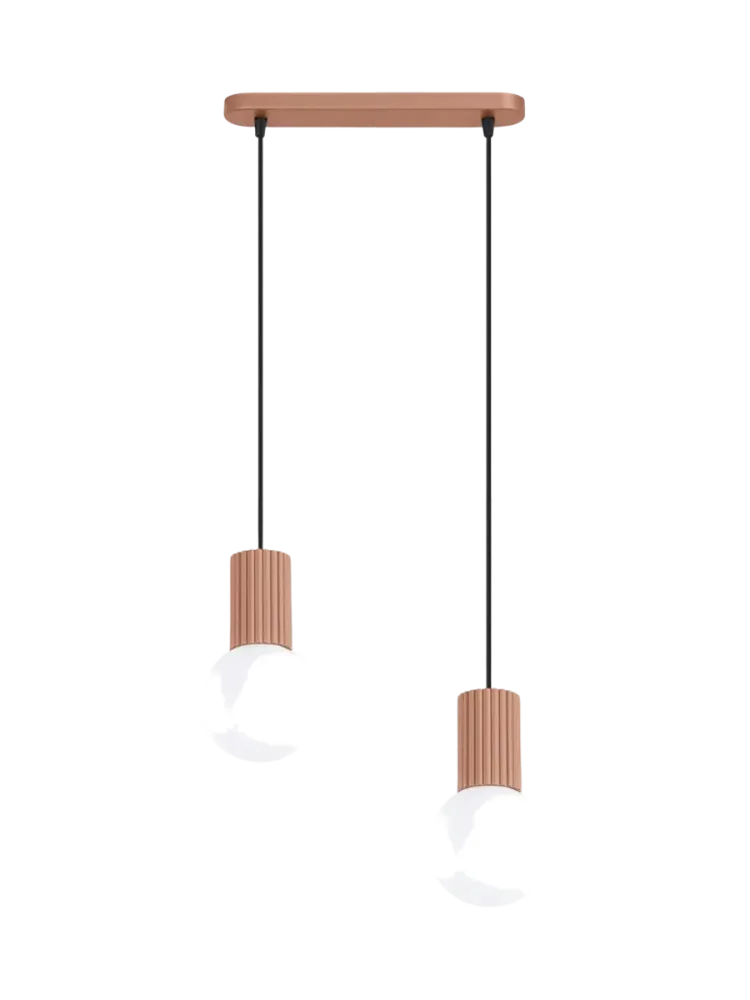 Design Pendellampe „Halo II“, 2-flammig Mokka Sollux Lighting