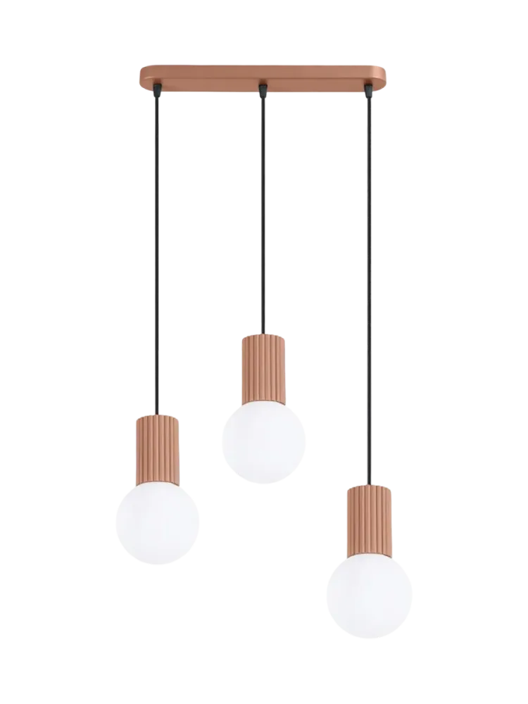 Design Pendellampe „Halo II“, 3-flammig Mokka Sollux Lighting