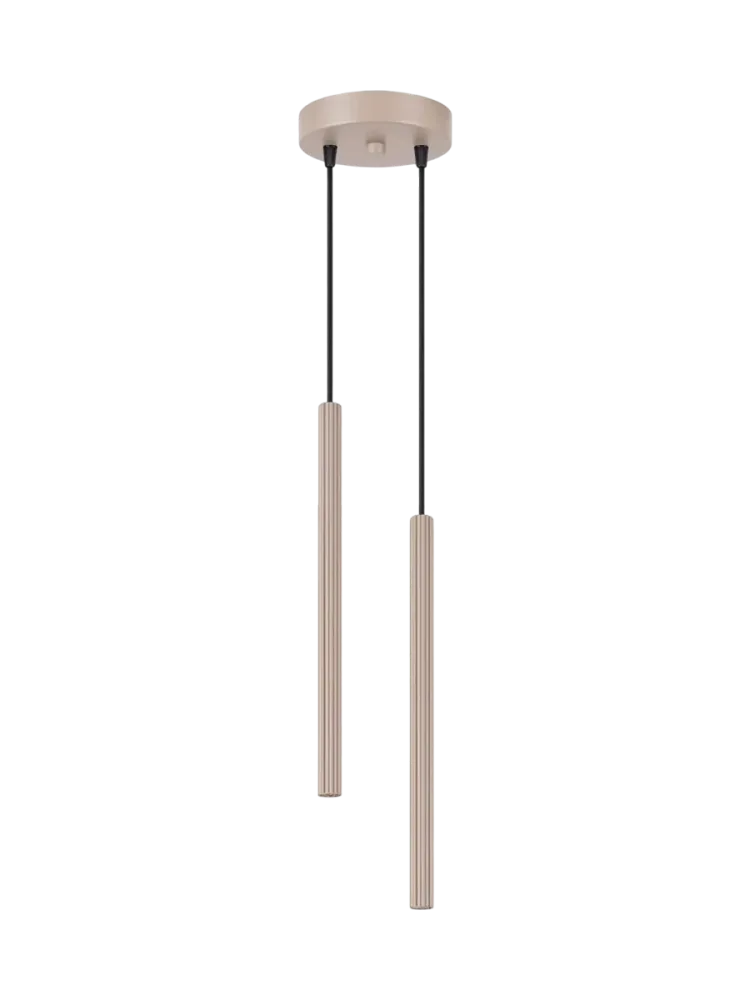 Design Pendellampe „Arche“ - 2-flammig Taupe Sollux Lighting