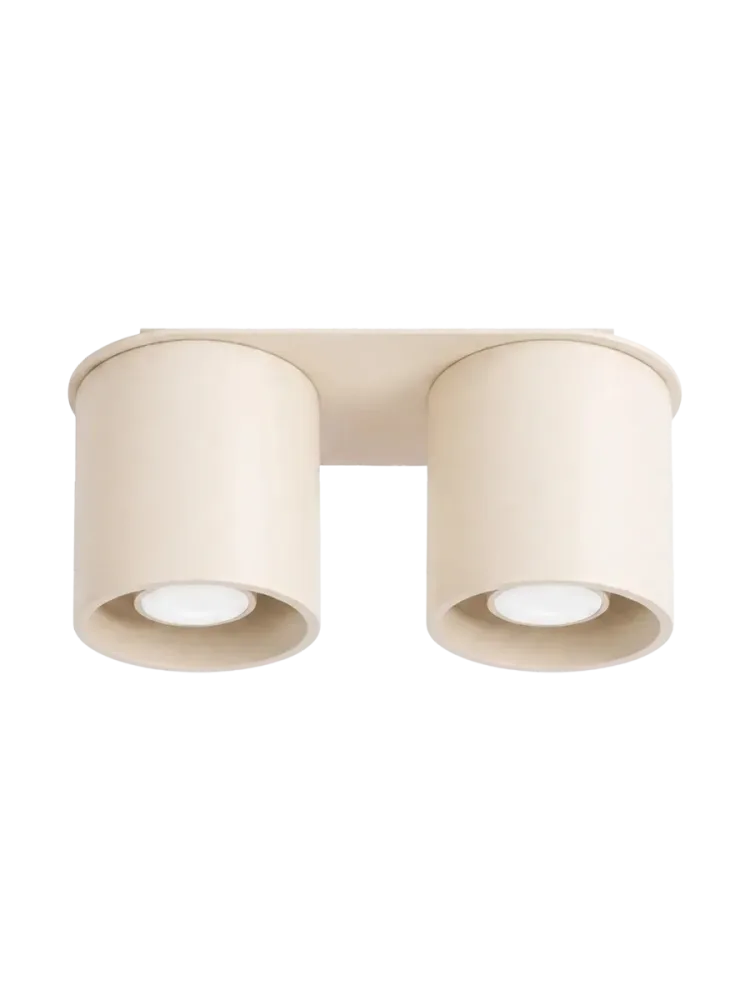 Design Deckenlampe „Orbis“ 2-flammig Beige Sollux Lighting