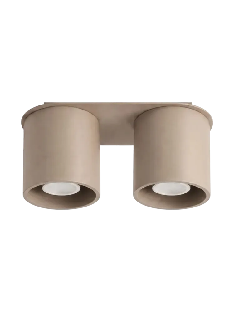 Design Deckenlampe „Orbis“ 2-flammig Taupe Sollux Lighting