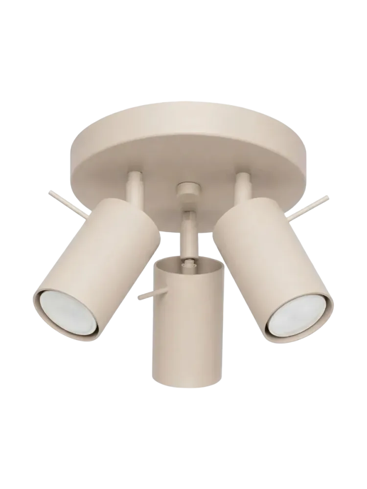 Runde Design Deckenlampe „Ring“ 3-flammig Taupe Sollux Lighting