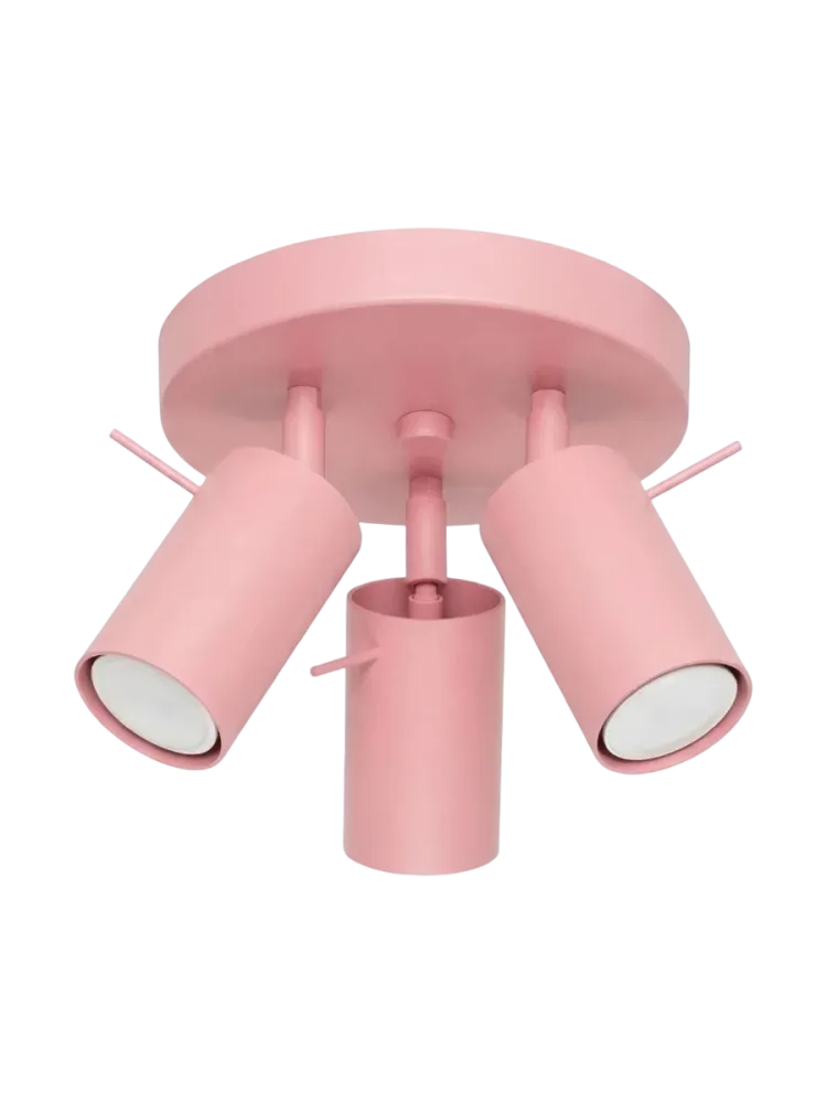 Runde Design Deckenlampe „Ring“ 3-flammig Rosa Sollux Lighting
