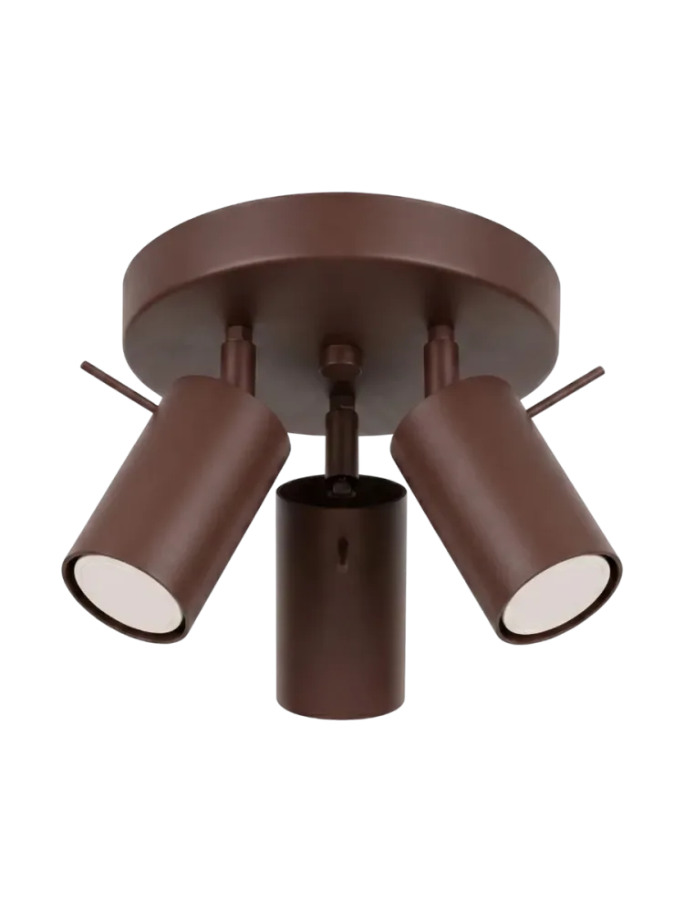 Runde Design Deckenlampe „Ring“ 3-flammig Braun Sollux Lighting