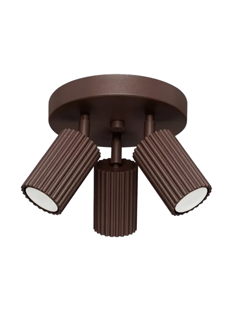 Design Deckenlampe „Karbon II“ 3-flammig Braun Sollux Lighting