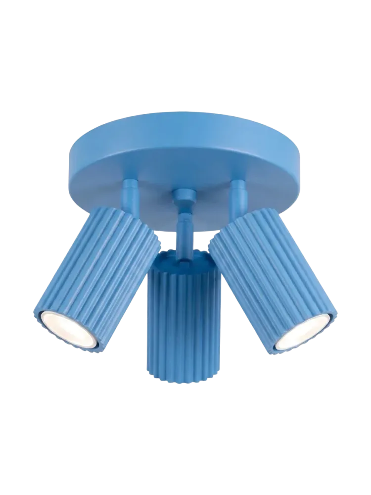 Design Deckenlampe „Karbon II“ 3-flammig Hellblau Sollux Lighting