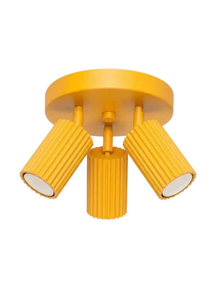 Design Deckenlampe „Karbon II“ 3-flammig Gelb Sollux Lighting