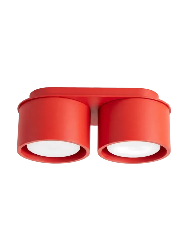 Design Deckenlampe „Modo“ 2-flammig Rot Sollux Lighting
