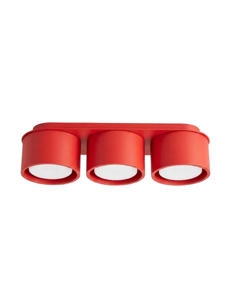 Design Deckenlampe „Modo“ 3-flammig Rot Sollux Lighting