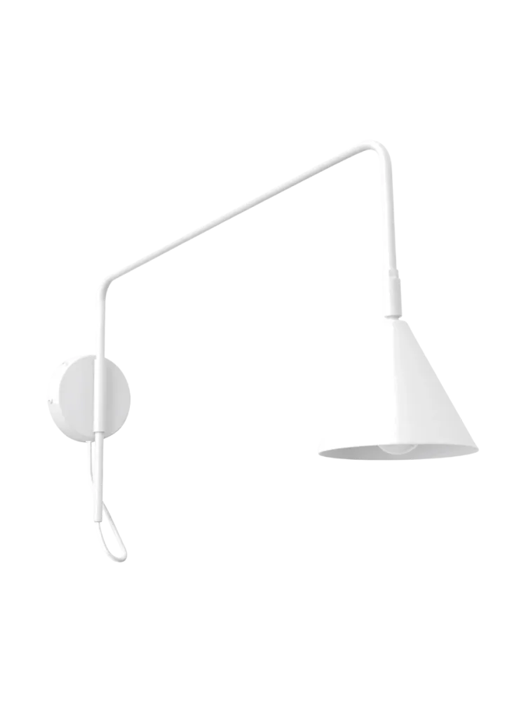 Design Wandlampe „Nox“ 1-flammig mit Schalter Weiss Sollux Lighting