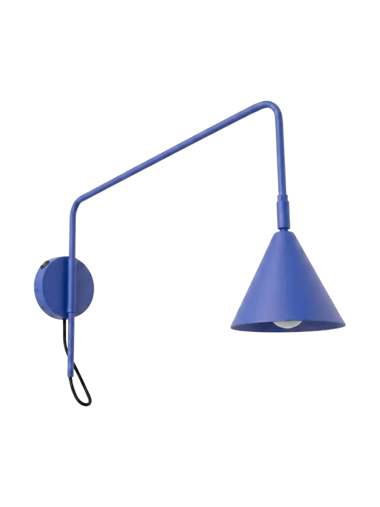 Design Wandlampe „Nox“ 1-flammig mit Schalter Ultramarin Sollux Lighting