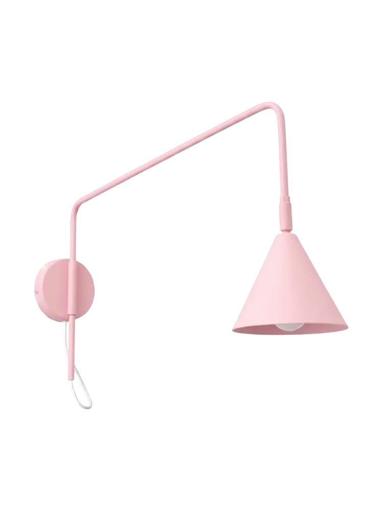 Design Wandlampe „Nox“ 1-flammig mit Schalter Rosa Sollux Lighting