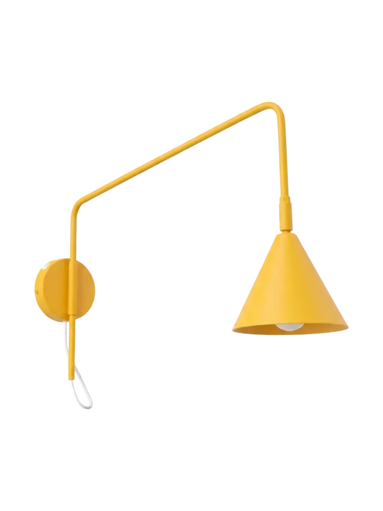 Design Wandlampe „Nox“ 1-flammig mit Schalter Gelb Sollux Lighting