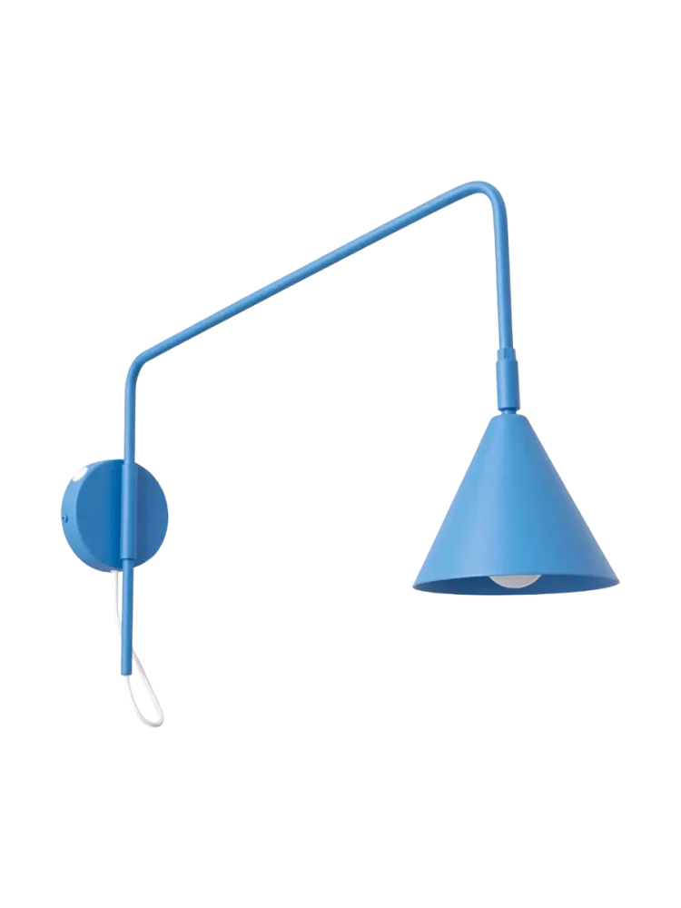 Design Wandlampe „Nox“ 1-flammig mit Schalter Hellblau Sollux Lighting