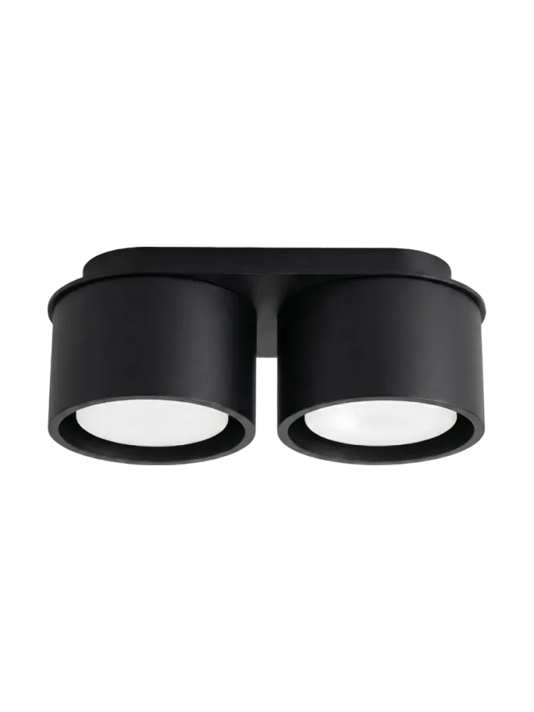 Design Deckenlampe „Modo“ 2-flammig Schwarz Sollux Lighting