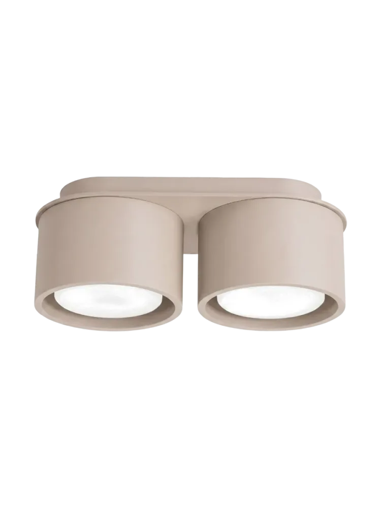 Design Deckenlampe „Modo“ 2-flammig Taupe Sollux Lighting