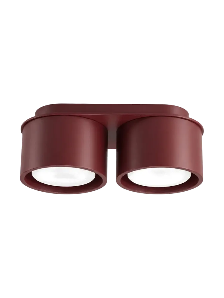 Design Deckenlampe „Modo“ 2-flammig Burgundrot Sollux Lighting