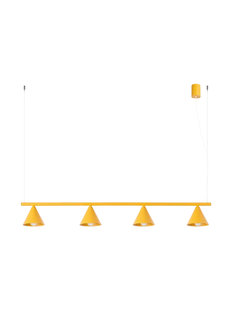 Design Pendellampe „Nox“ 4-flammig Gelb Sollux Lighting